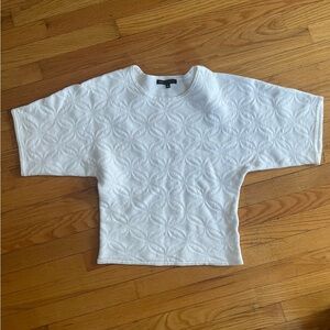 White Textured Knit top